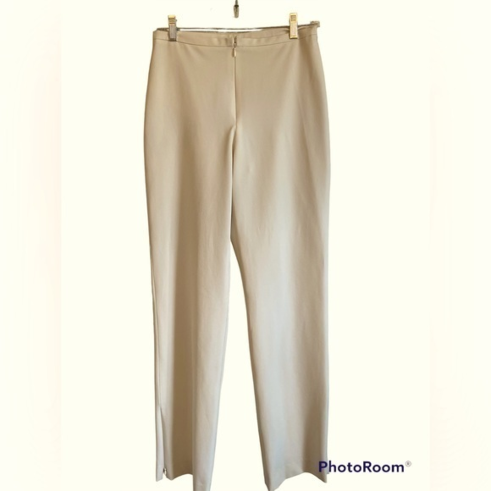 Cache‎ cream high waisted size 6 pants vintage , zip at ankle